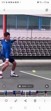 Squatted movement tennis